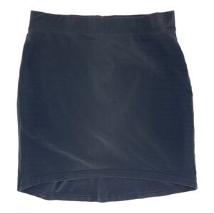 H&M Divided Black Stretch High Low Mini Skirt Sz S
